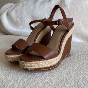 ALDO BROWN WEDGES (NEVER WORN)